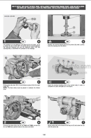 Photo 5 - Manitou MT835 Repair Manual Telehandler