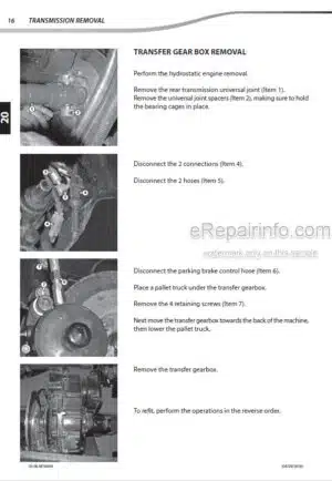 Photo 7 - Manitou MT830CP To MT1230SCP Turbo Repair Manual Telehandler 47940EN