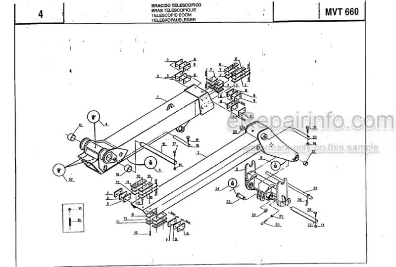 Photo 1 - Manitou MVT660 Parts Manual Telehandler 547065