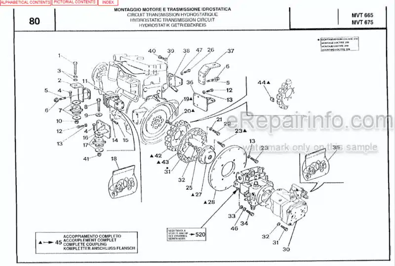 Photo 1 - Manitou MVT665T Comfort Line Parts Manual Telehandler 547683