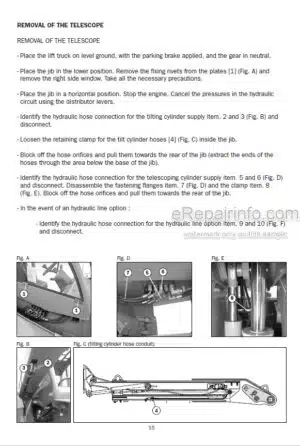 Photo 6 - Manitou SLT415 SLT415B SLT420B Serie 1 2 E2 Repair Manual Telehandler