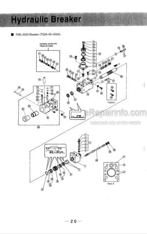 Photo 11 - Takeuchi TKB2000 TKB2000S Instruction Manual And Parts List Hydraulic Breaker