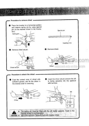 Photo 12 - Takeuchi TKB51 TKB51S Instruction Manual And Parts List Hydraulic Breaker
