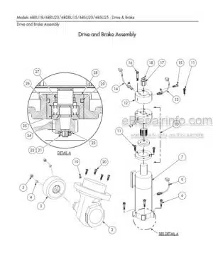 Photo 1 - Toyota 6BRU18 To 6BSU25 Parts Catalog Reach Truck 00715-00060-07 Starting With SN2001