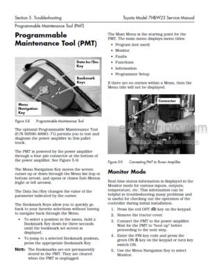 Photo 11 - Toyota 7HBW23 Service Manual Powered Pallet Walkie 0700-CL340-05 SN24501-