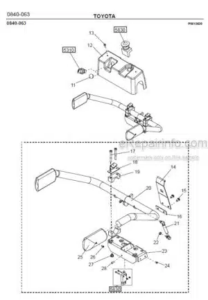 Photo 6 - Toyota 7PM18 7PM20 7PM20N Spare Parts Catalogue Powered Pallet Truck 244856 SN970566-