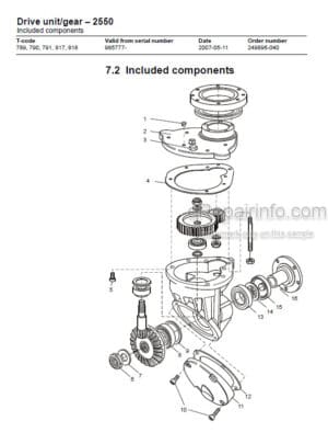 Photo 3 - Toyota 7SLL12.5 To 7SLL20F Service Manual Powered Pallet Stacker 249895-040 SN985777-