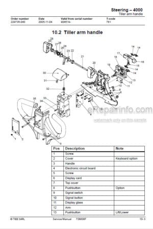Photo 1 - Toyota 7SM08F Service Manual Powered Pallet Stacker 229735-040 SN904519-