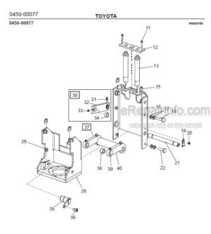 Photo 2 - Toyota 7SM12F Spare Parts Catalogue Powered Pallet Stacker 243240 SN963650-