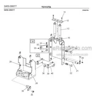 Photo 6 - Toyota 7SM12F Spare Parts Catalogue Powered Pallet Stacker 239402 SN956528-