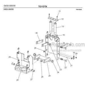 Photo 4 - Toyota 7SM12F Spare Parts Catalogue Powered Pallet Stacker 216442 SN704423-