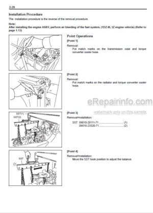 Photo 1 - Toyota 8FGF15 To 8FDJF35 Repair Manual Forklift CE056 CE057