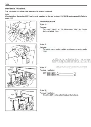 Photo 1 - Toyota 8FGF15 To 8FDJF35 Repair Manual Forklift CE056 CE057