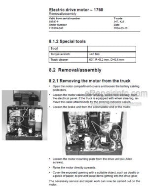 Photo 11 - Toyota LOP10CF LOP10CW Service Manual Order Picking Truck 216869-040 SN595874-