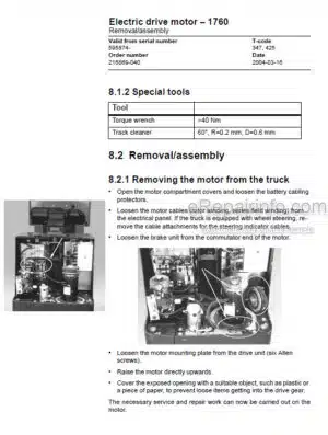 Photo 1 - Toyota LOP10CF LOP10CW Service Manual Order Picking Truck 216869-040 SN595874-