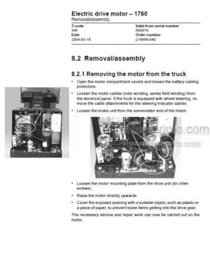 Photo 6 - Toyota PM14 PM16 PML20 PLL22 PM20 Master Service Manual Powered Pallet Truck 168569-040