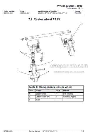 Photo 10 - Toyota SP10 SP10S PP13 Service Manual Pallet Truck 242330-040 SN904526- SN914369-